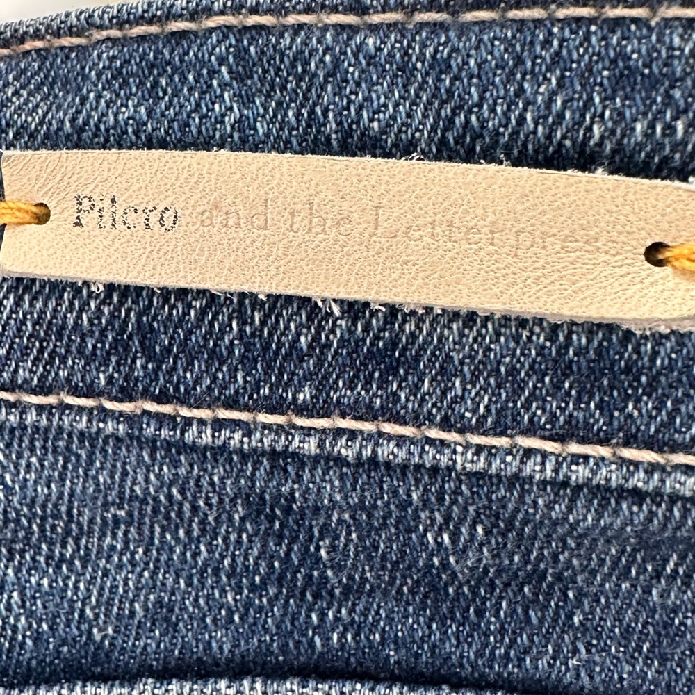 Anthropologie Blue Distressed Rolled-Hem Jean Shorts - Picture 10 of 14